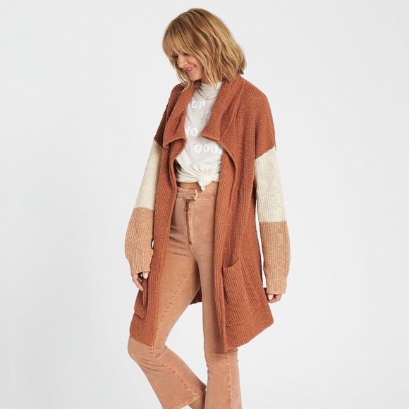 🌴🌼BILLABONG- NEW COMER CARDIGAN SWEATER🌼🌴 - Picture 3 of 8